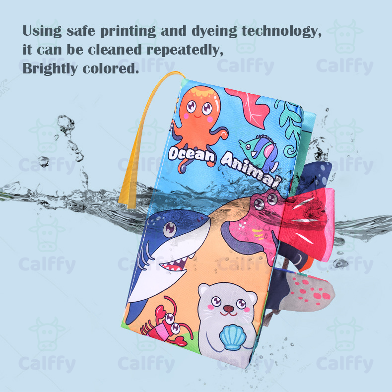 Baby Cloth Crinkle Books Ocean Animal - Calffy