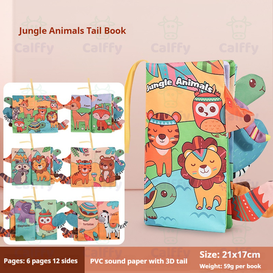 Baby Cloth Crinkle Books Jungle Animals - Calffy