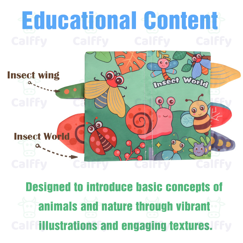 Baby Cloth Crinkle Books Insect World - Calffy