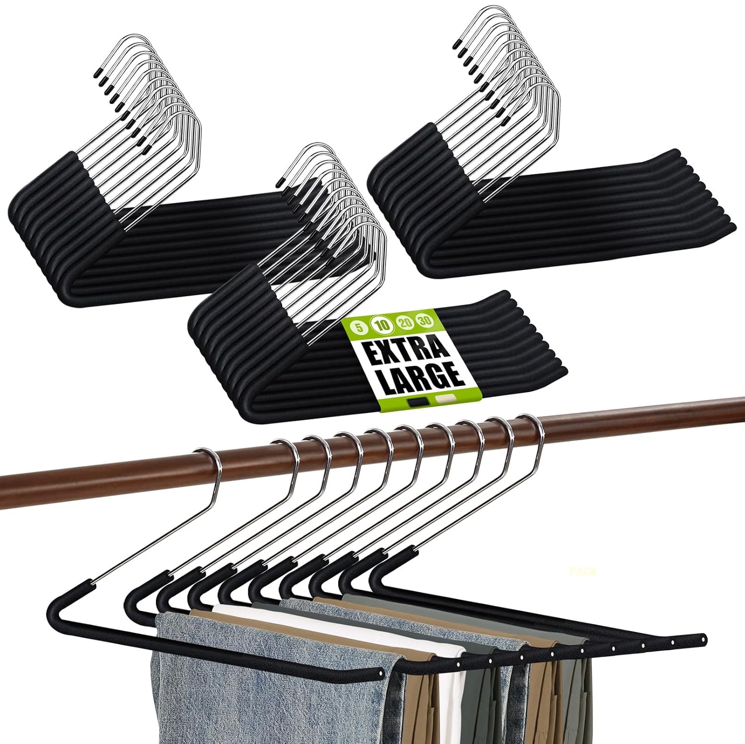 B0FBW1W43D Black · 30 Pack